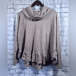Maeve Women's Cowl Neck Sweater in Taupe